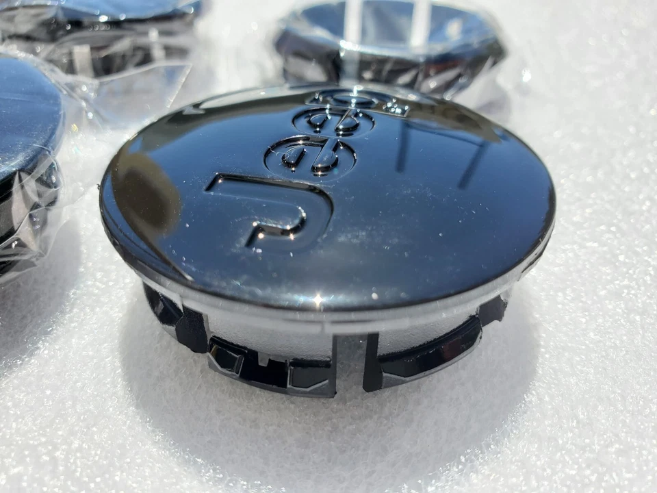 Jeep Set of 4 Black Wheel Center Caps Liberty Grand Cherokee Wrangler - Imagem 3 de 3