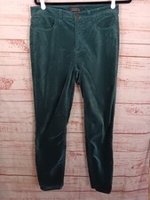 Talbots Corduroy Pants Size 8L 10 Tall Green Jegging Curvy Flawless Five-pocket