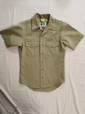 Defense Logistics Agency Men's USMC ARMY/NAVY NSU Athletic Shirt Khaki Small