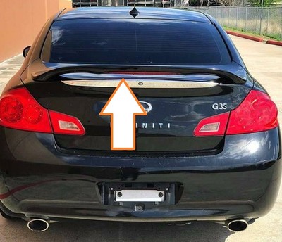 New Unpainted Gray Primer Spoiler for 2007-2013 Infiniti G35/G37 4dr with Light