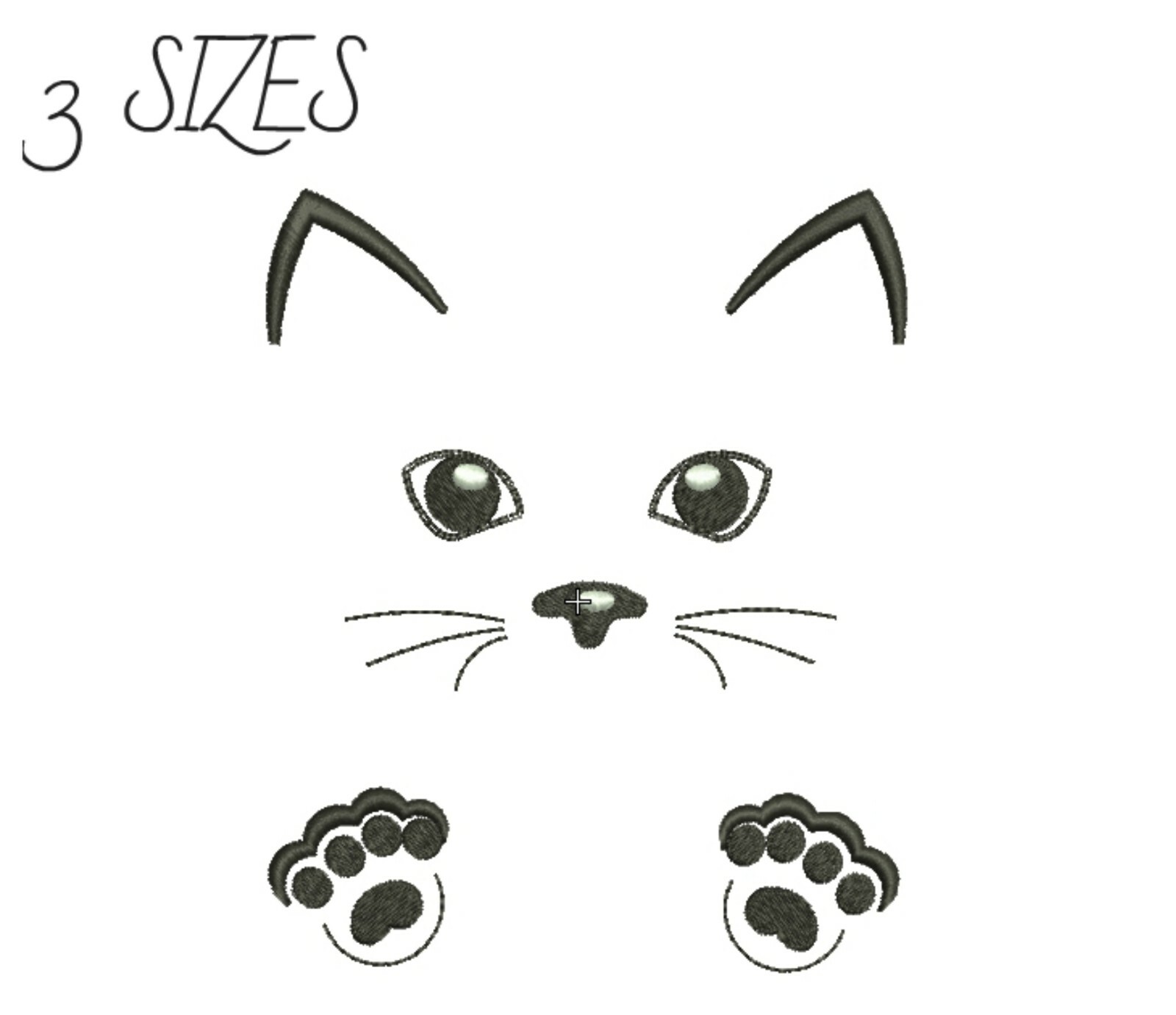 kitten embroidery designs kitty machine embroidery design for baby cat  digital | eBay