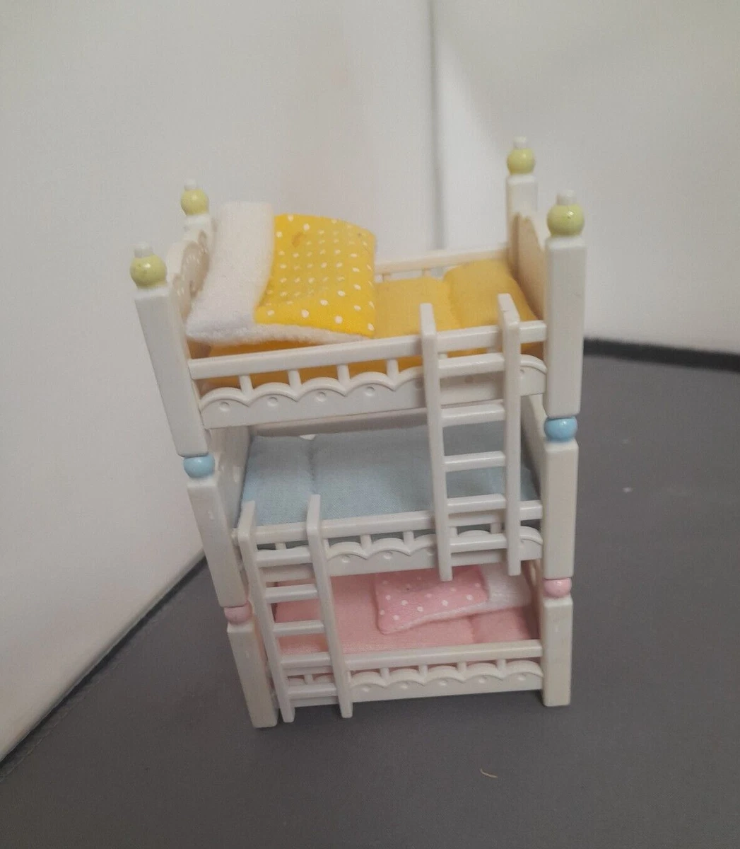 Sylvanian Families Triple Bunk Beds 1 pillow missing