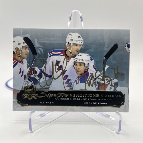2014-15 The Cup Signature Renditions Combos Martin St Louis Rick Nash Auto HOF