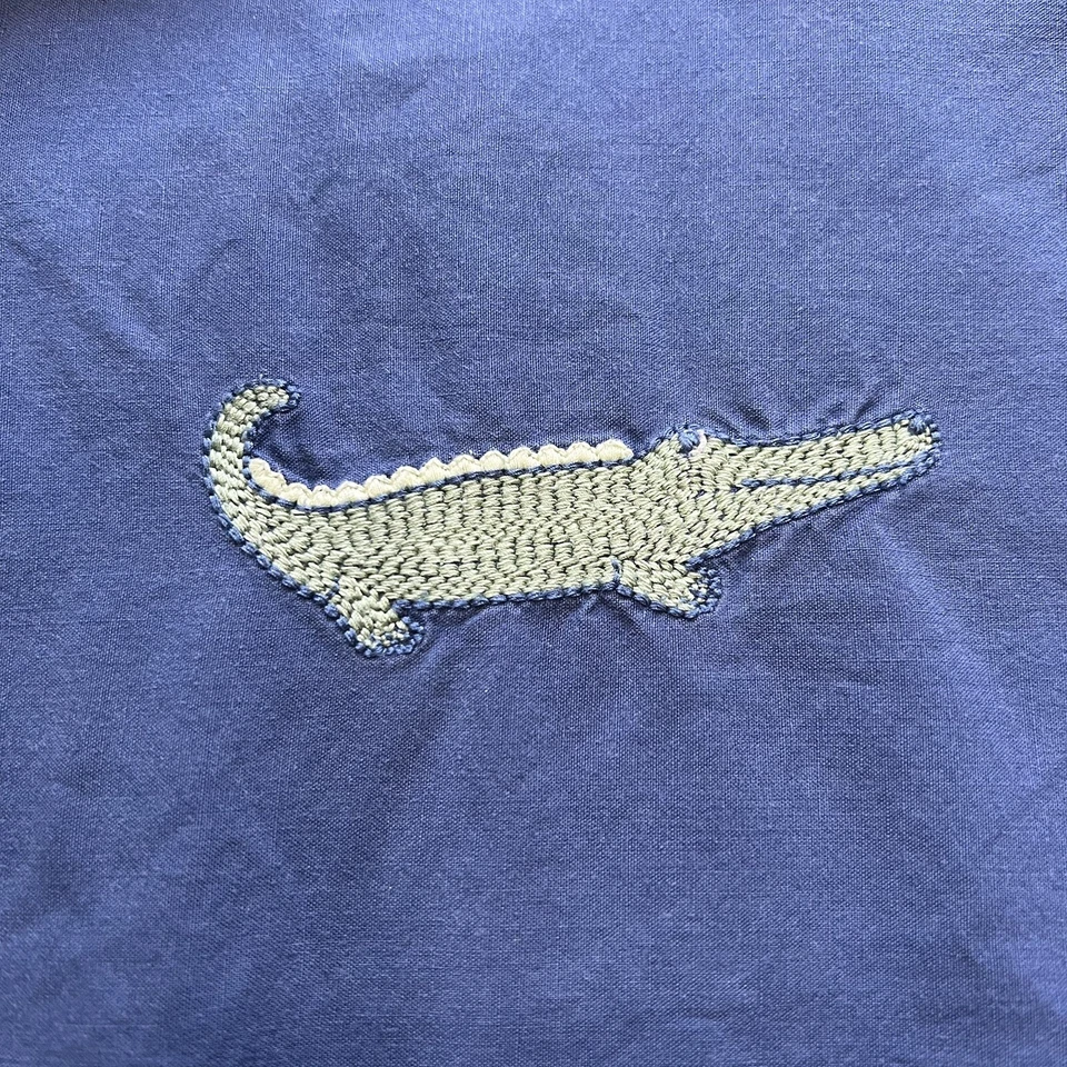 Edredón bordado Pottery Barn Kids verde marino doble cocodrilo cocodrilo Foto 3 de 4