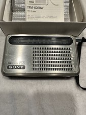 Vintage Handheld Portable Transistor Radio Sony TFM 6200W AM FM PSB In Box