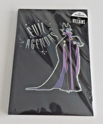 DISNEY VILLAINS A5 liniertes Notizbuch - Maleficent / Evil Agendas breit liniert / Motiv
