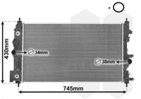VAN Wezel WasserküHler MotorküHler KüHlrippen GelöTet FüR Opel Astra J P12 1.4