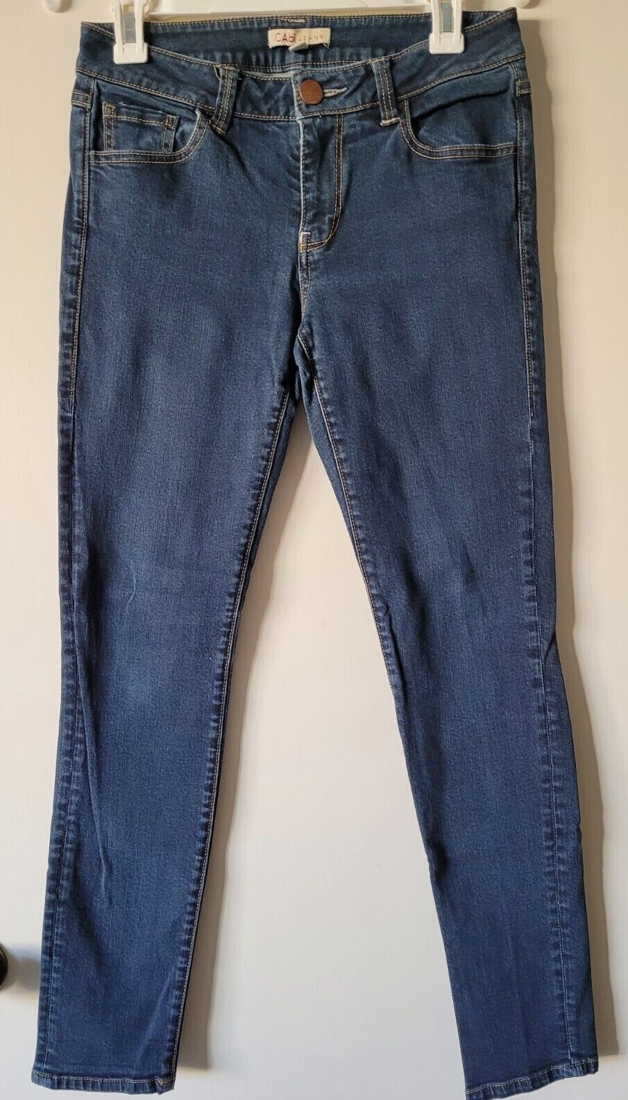CAbi Basic Classic Solid Skinny Denim Blue Jeans … - image 1
