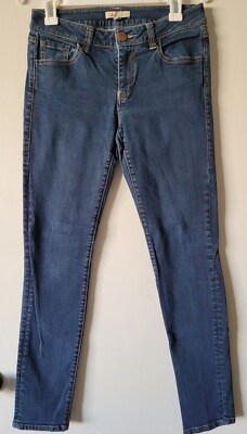 CAbi Basic Classic Solid Skinny Denim Blue Jeans with Pockets Size 4