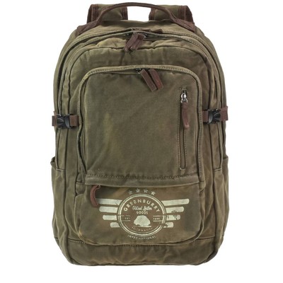 Greenburry Rucksack Canvas 34x46cm ''Aviator Harvard'' khaki mit Notebookfach