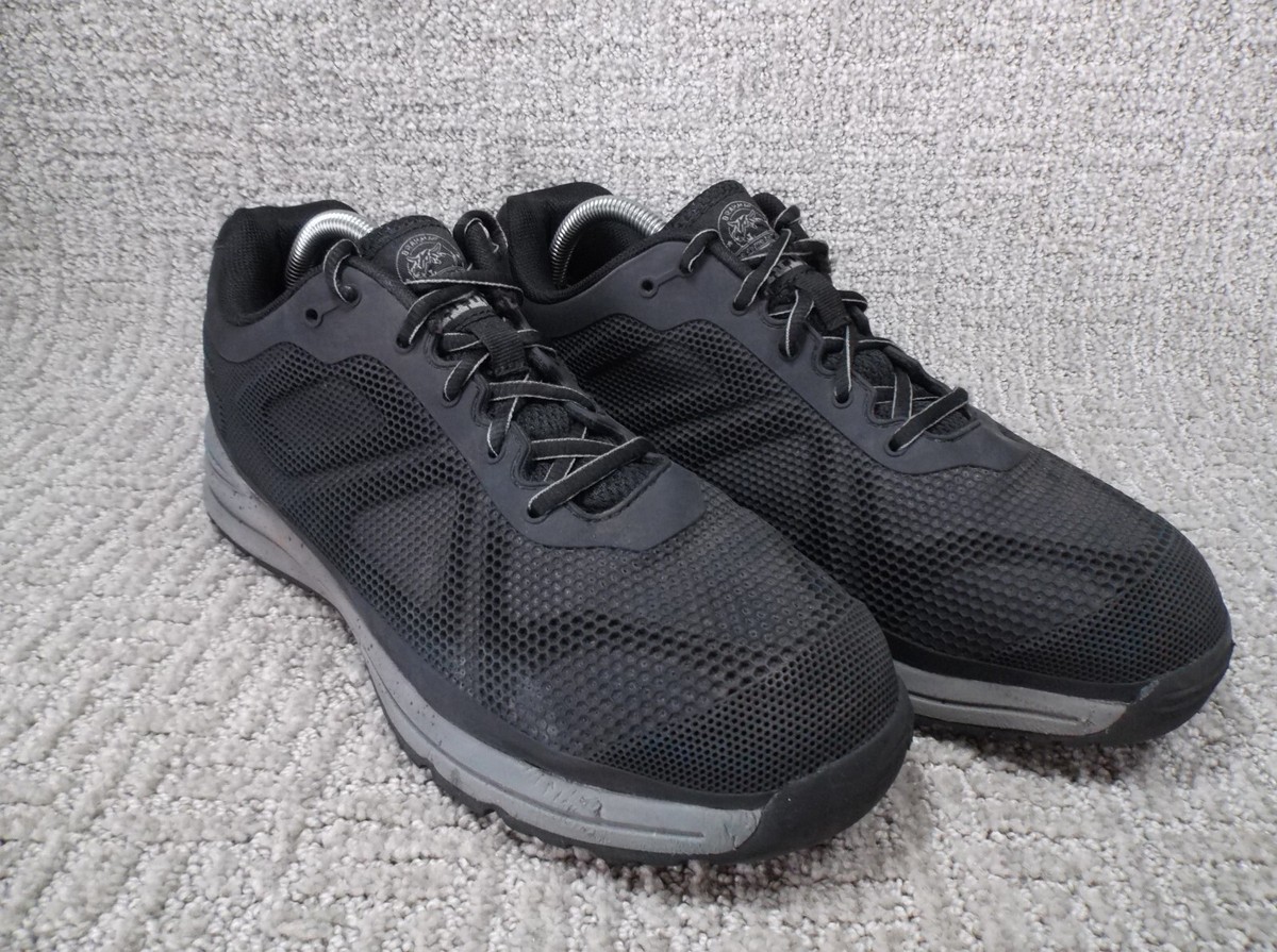 Brahma Black Athletic Shoes with Knit Upper Free Shipping! Brahma Steel Toe Work Shoes for Men, Durable  main image 2