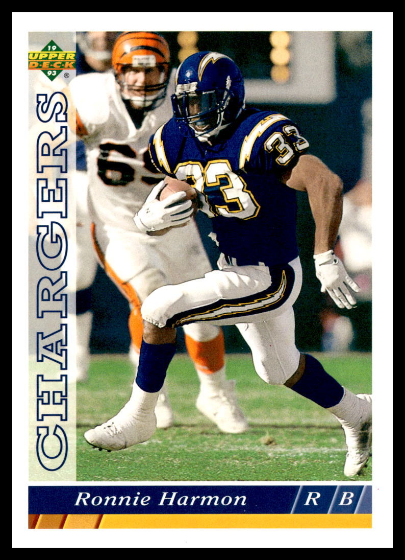 1993 Upper Deck #371 Ronnie Harmon San Diego Chargers Football Card