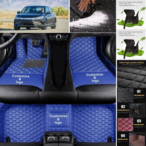 For Honda Accord Car Floor Mats Luxury Liners Leather Waterproof Carpet Non-slip - Bild 18 von 35