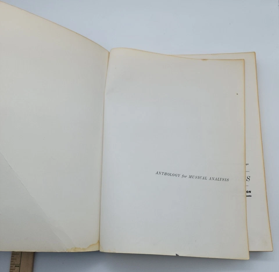 Anthology for Musical Analysis 1964 Charles Burkhart Vintage - Image 2 of 4