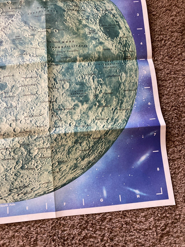Vintage Moon Chart Fold Out Poster by Hammond The Plain Dealer Cleveland OH - Picture 8 of 9