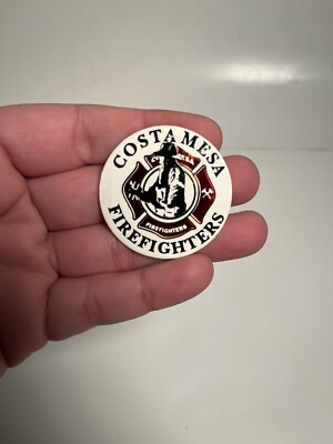 Vntg POG 1990s Costa Mesa Firefighters California Milk Bottle Cap HTF Game RARE