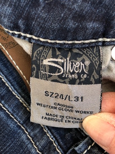 Women’s Boot Cut SILVER Brand Size 24/ 31 TUESDAY Jeans Low Rise Med Wash - Picture 5 of 12