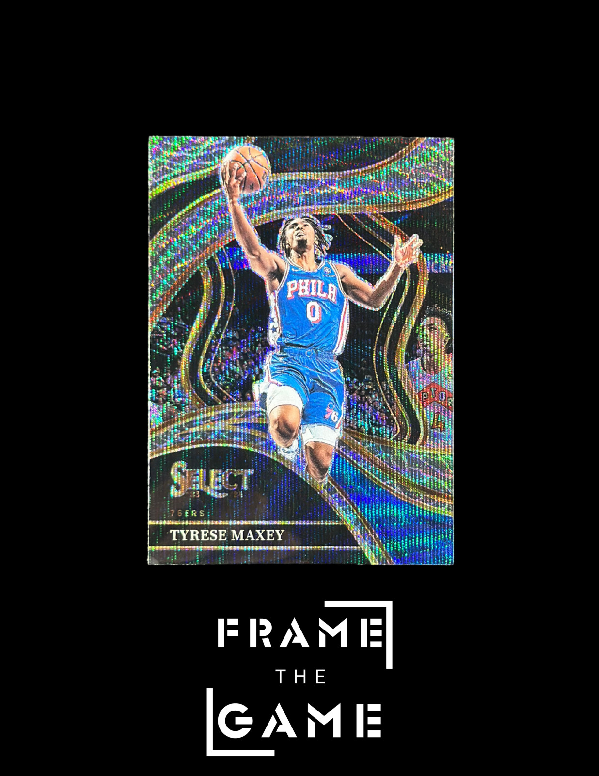 2023-24 Select - Tyrese Maxey - ELEPHANT COURTSIDE - Short Print - #244