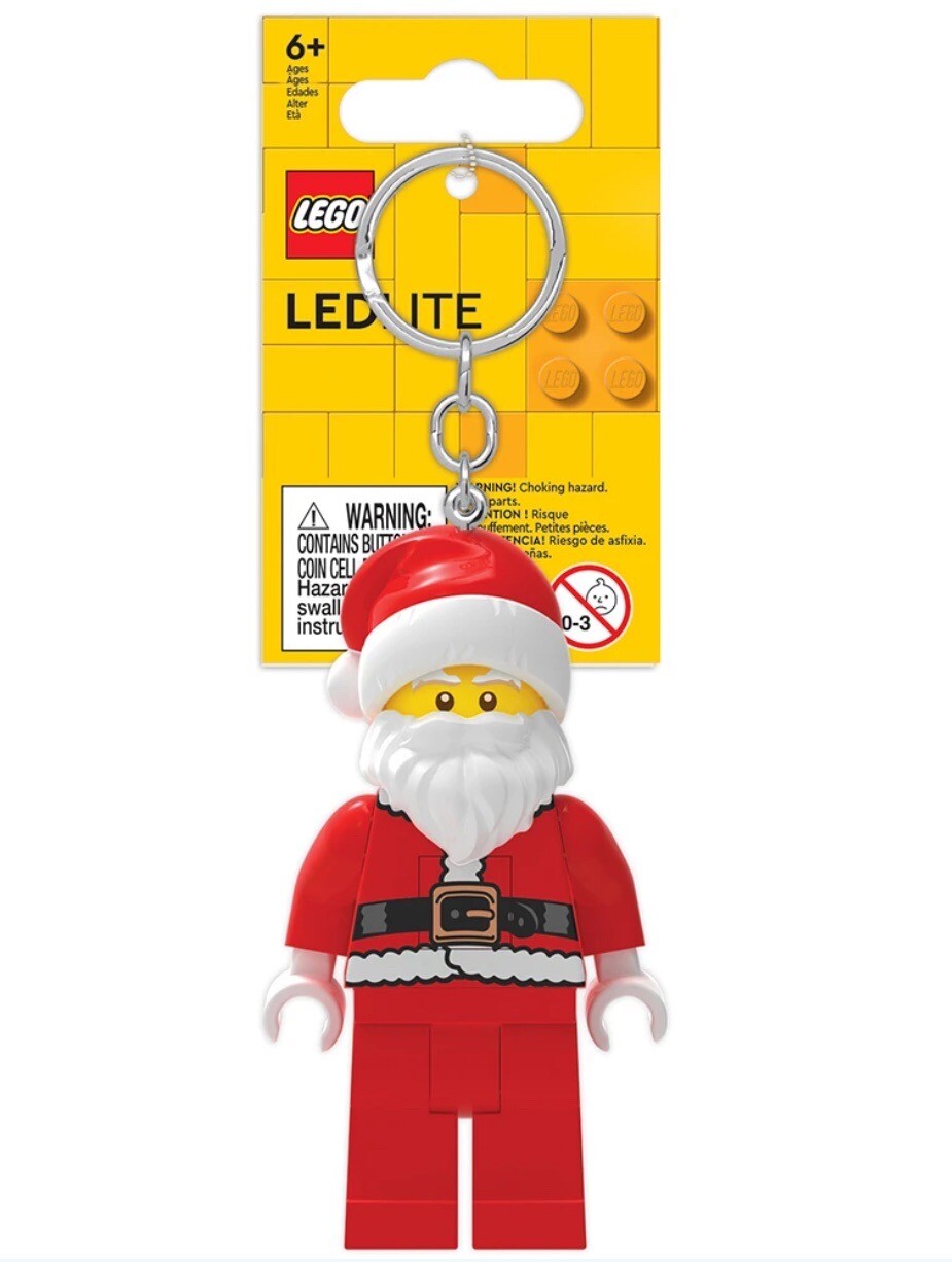 Rare LEGO Santa Christmas Minifigure Key Light Ledlite (Keyring Keychain Torch)