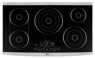 LG Studio 5-Element Smooth ''36inch'' Surface Electric Cooktop (Stainless Steel)