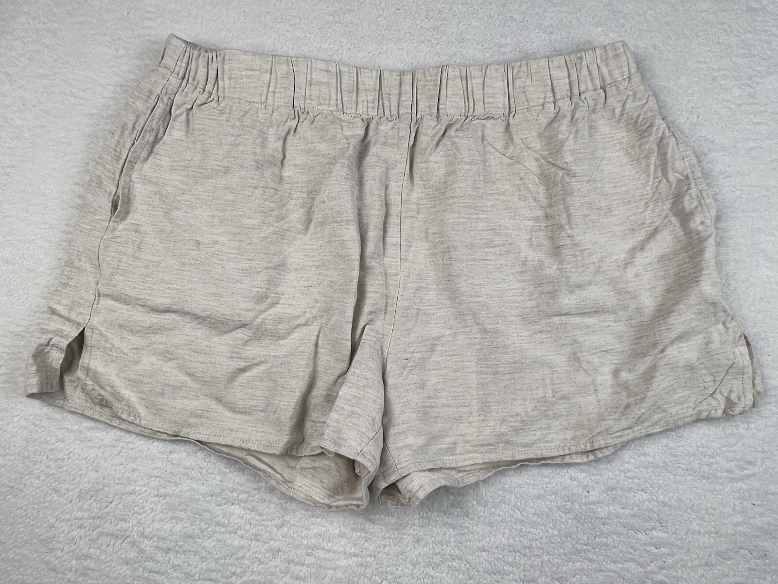 FILA Pantaloncini lunghi All:Row beige lino 4" cuciture interne taglia L