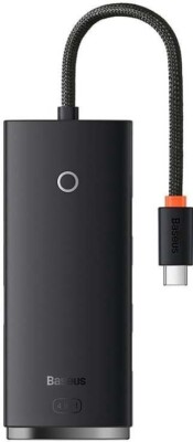 Usb Hub Baseus Wkqx030301 Usb-C Male, 4 X Usb/Usb-C Female, Black