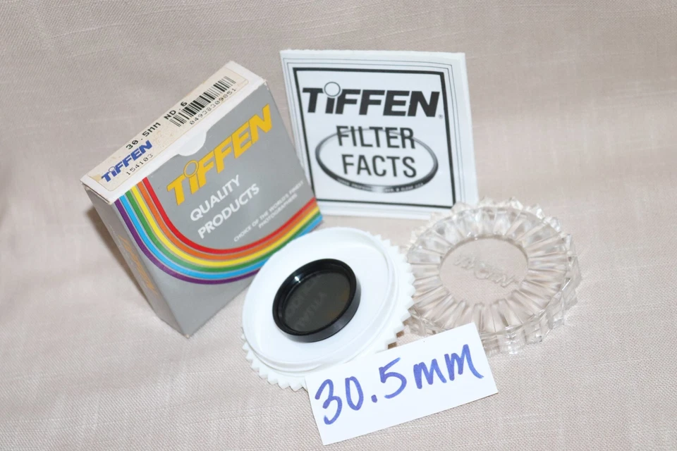 NEW Vtg TIFFEN 30.5mm ND0.6 Neutral Density FILTER USA 30.5mm 2 Stops ND4x MINT - Image 3 of 4
