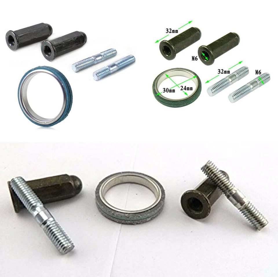 Комплект прокладок гаек шпилек выхлопной системы GY6 50cc 125cc 150cc QMB139 Moto - Изображение 2 из 4