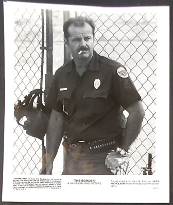 1982 Jack Nicholson Movie The Border Smoking Cigarette Vintage Still Promo Photo