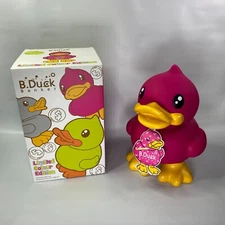 B. Duck Banker Semk 11" Pink Savings Bank Rubber Jeep Duck RARE Collectible