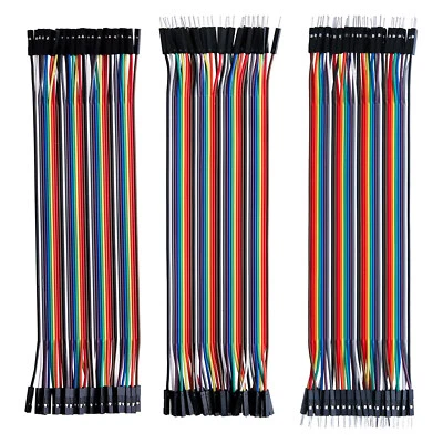 40PCS DUPONT JUMP WIRE ARDUINO JUMPER BREADBOARD CABLE LEAD HOBBY GPIO RIBBON