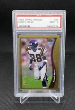 1998 Topps Chrome Randy Moss RC #35 PSA 9 MINT Vikings Rookie Card - HOF🔥