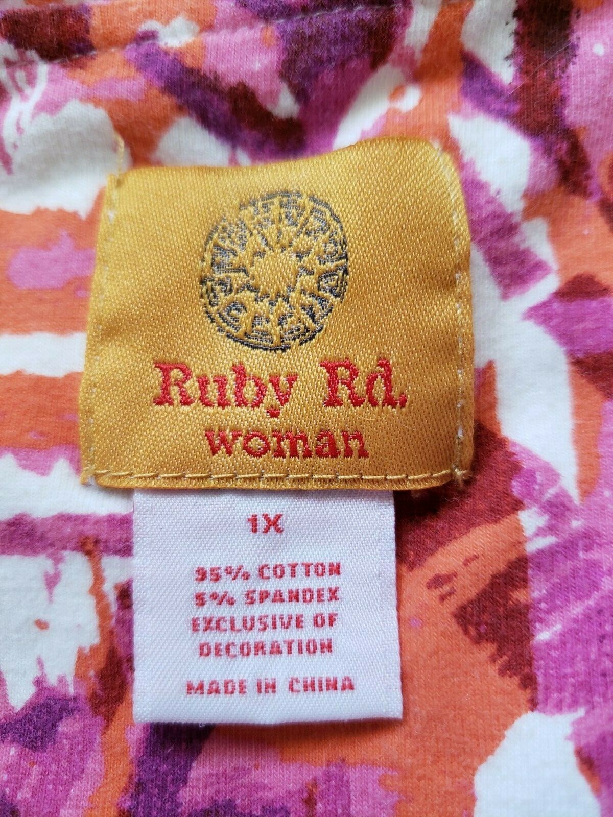 Ruby Rd. Blouse Top Multicolor Geometric Plus 1X … - image 8