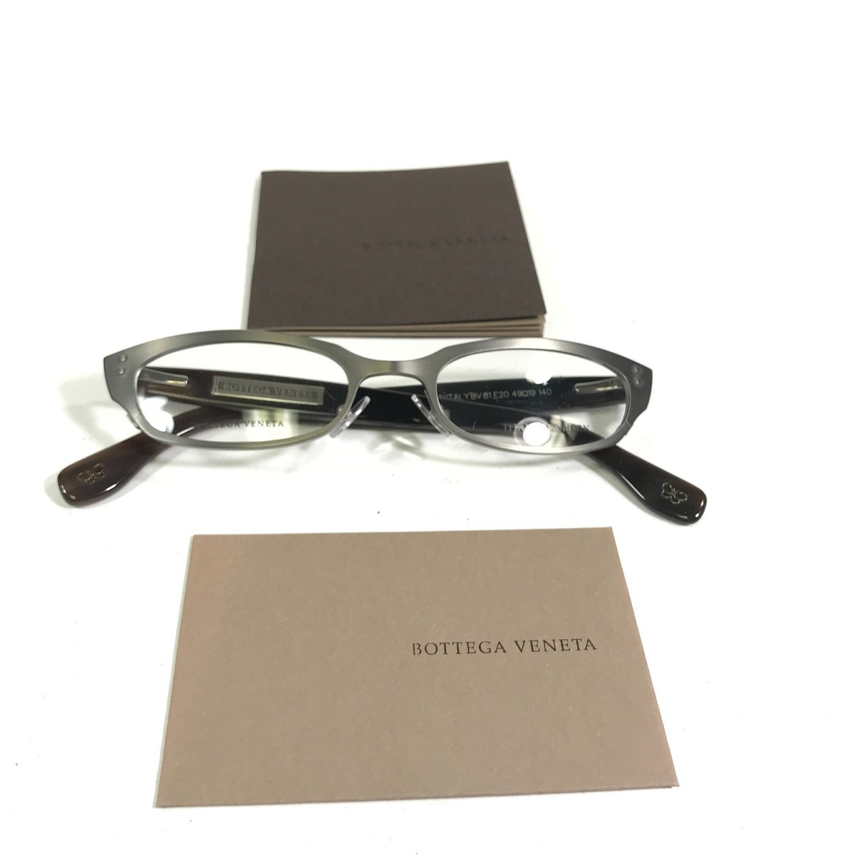 Bottega Veneta Eyeglasses Frames BV 81 E20 Brown Grey Cat