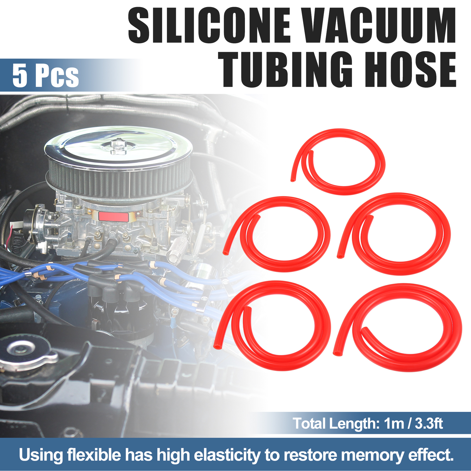 TUCKBOLD Silicone Vacuum Tubing Hose 130PSI Max Pressure