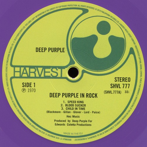 Deep Purple - In Rock - 12" Purple Vinyl Album -New / Sealed Remastered - Picture 6 of 6