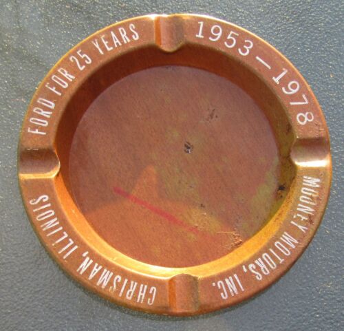 1978 Mooney Motors Inc. Ford Dealership Chrisman Illinois Advertising Ashtray