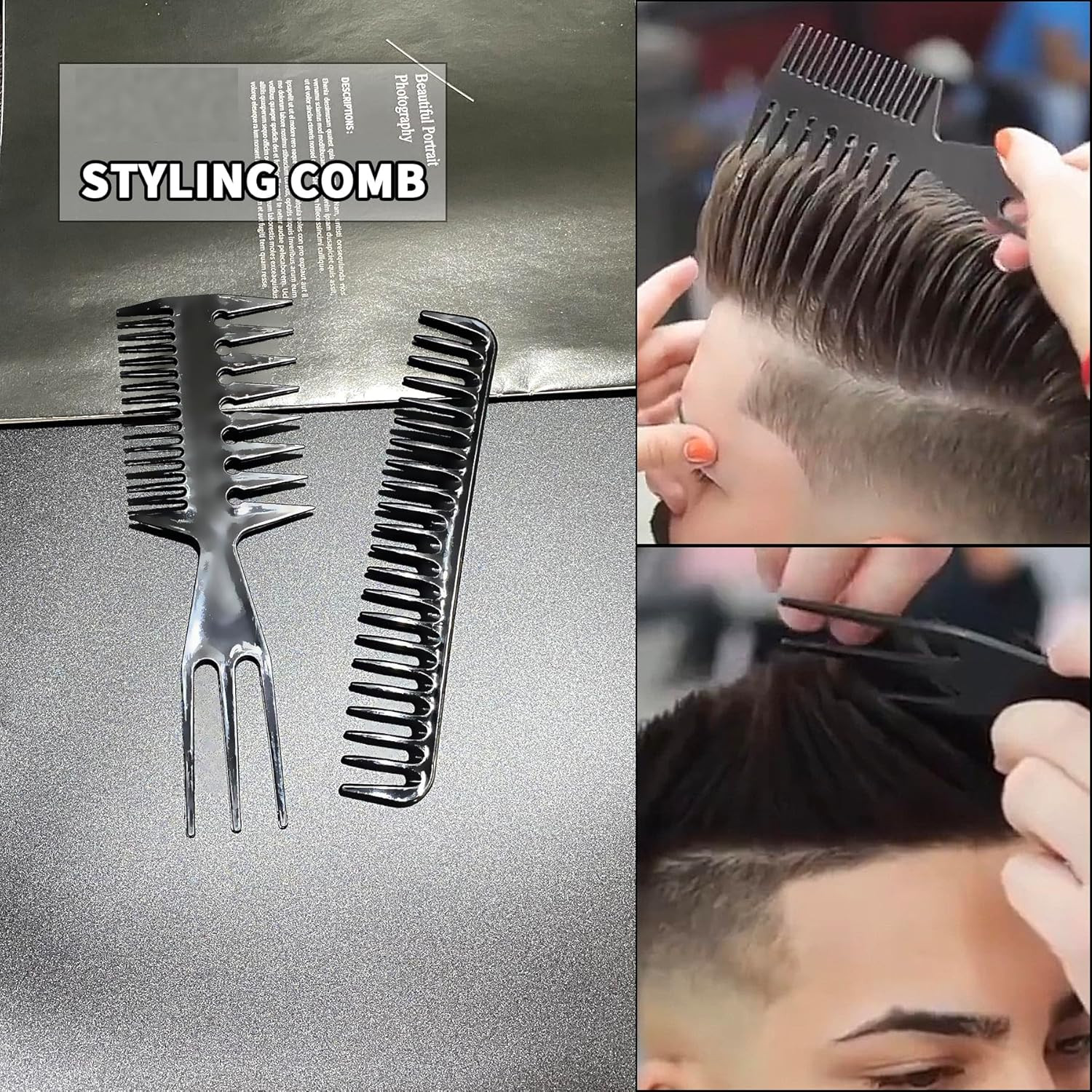 10Pcs Hair Comb Set For Men's & Women's Parting Teasing Styling & Cutting Combs