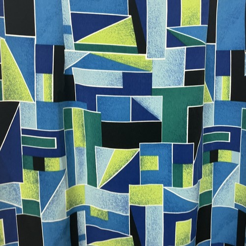 Sag Harbor Geometric Green Blue Sleeveless Pencil Dress Size 8 - Picture 2 of 7