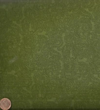 Rooster Fields green floral vines Benartex fabric