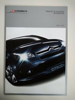 CITROEN C4 LX VT SX VTR+ Cool  Exclusive VTS 1.4 1.6 2.0 HDi Brochure April 2007