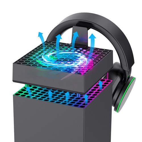 Ventilador de refrigeración automática y accesorio de base de carga para consola Xbox Series X - Imagen 3 de 11