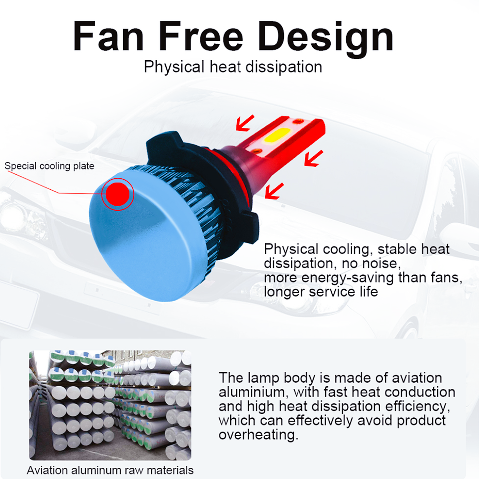 For Nissan Altima Sedan 20072019 Car LED Headlights 6 Bulbs H11 Kit