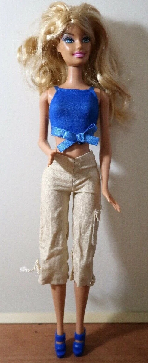 Mattel Barbie Doll 1990s Wearing Blue and Beige Outfit