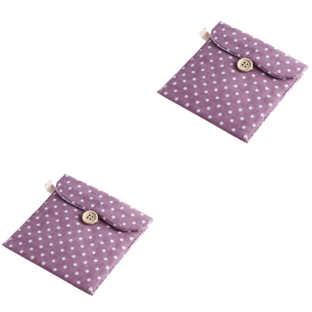 Women Cute Dot Case Linen Cotton Pouch Nursing Pad Secret Organizer