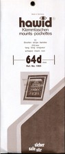 Hawid Stamp Mount Size 64/210 mm - BLACK (Pack of 10) (64x210 64mm)  STRIP  1064
