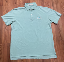 Holderness Bourne Polo Mens Large Tailored Fit Stretch Golf Shirt Green