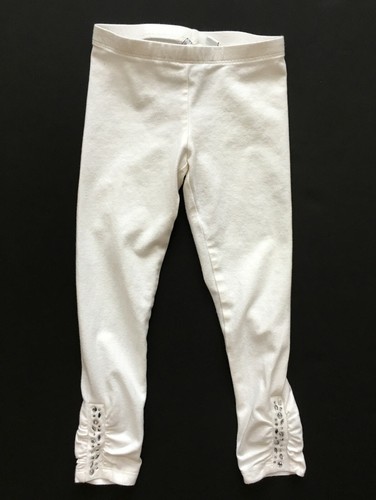 The Children's Place Ivory Ruched Rhinestone Leggings Full Length XS 4 S 5-6 - Picture 2 of 7