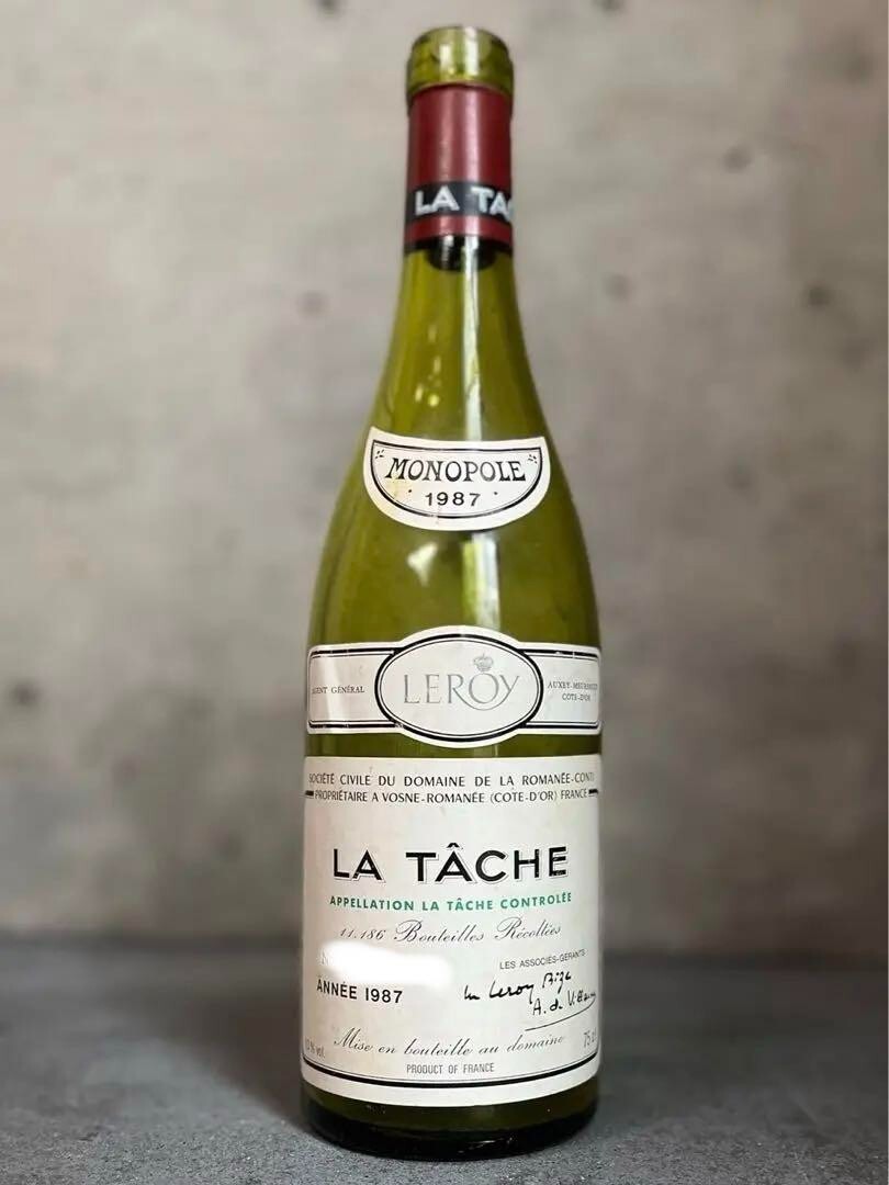 ROMANEE CONTI LA TACHE empty Bottle 1987 Latash (Domaine de la