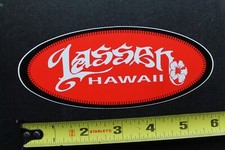 Lassen Surfboards Hawaii Aloha OG Red White Logo V44B Vintage Surfing STICKER
